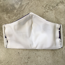 Load image into Gallery viewer, Purple and White Abstract Floral Print Face Mask