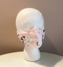 Load image into Gallery viewer, 1950s Vintage Kitsch Puppies and Kittens Pink Face Mask