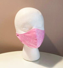 Load image into Gallery viewer, Pink Glitter Silver Sparkle Face Mask