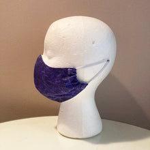 Load image into Gallery viewer, Purple Sparkle Silver Glitter Face Mask