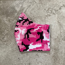 Load image into Gallery viewer, Pink Digital Camouflage Print Face Mask