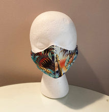 Load image into Gallery viewer, 1980s Vintage Tropical Jungle Print Face Mask