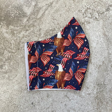 Load image into Gallery viewer, USA American Flag and Bald Eagle Print Face Mask