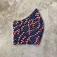 Load image into Gallery viewer, Stars and Stripes American Flag Ribbon Print Face Mask