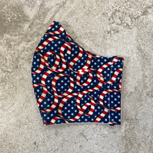 Load image into Gallery viewer, Stars and Stripes American Flag Ribbon Print Face Mask