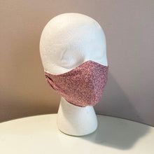Load image into Gallery viewer, 1940s Vintage Pink & Purple Tiny Bubble Print Face Mask