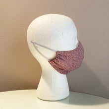 Load image into Gallery viewer, 1940s Vintage Pink & Purple Tiny Bubble Print Face Mask