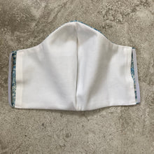 Load image into Gallery viewer, 1960s Vintage Pale Blue Floral Print Face Mask