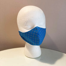 Load image into Gallery viewer, 1960s Vintage Blue and White Print Face Mask