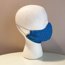 Load image into Gallery viewer, 1960s Vintage Blue and White Print Face Mask