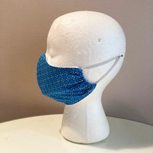 Load image into Gallery viewer, 1960s Vintage Blue and White Print Face Mask