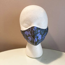 Load image into Gallery viewer, Periwinkle Tropical Leaf Print Face Mask