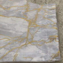 Load image into Gallery viewer, Grey and Gold Glitter Marble Print Face Mask