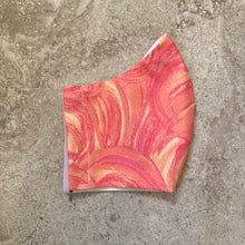 Load image into Gallery viewer, Orange Pink Sparkle Glitter Swirl Face Mask