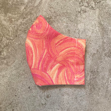 Load image into Gallery viewer, Orange Pink Sparkle Glitter Swirl Face Mask