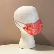 Load image into Gallery viewer, Orange Pink Sparkle Glitter Swirl Face Mask