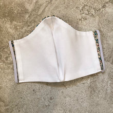 Load image into Gallery viewer, 1940's Tiny Pink & Blue Floral Print Face Mask