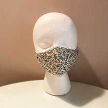 Load image into Gallery viewer, 1940's Tiny Pink & Blue Floral Print Face Mask