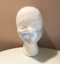 Load image into Gallery viewer, 1960s Blue Floral Tropical Print Face Mask