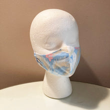 Load image into Gallery viewer, 1960s Blue Floral Tropical Print Face Mask