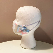 Load image into Gallery viewer, 1960s Blue Floral Tropical Print Face Mask