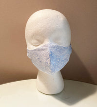Load image into Gallery viewer, 1980s Vintage Blue Paisley Print Face Mask