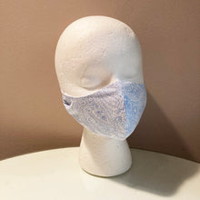 Load image into Gallery viewer, 1980s Vintage Blue Paisley Print Face Mask