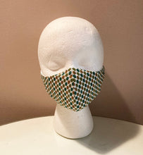 Load image into Gallery viewer, 1950s Vintage Green Print Face Mask