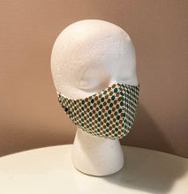 Load image into Gallery viewer, 1950s Vintage Green Print Face Mask