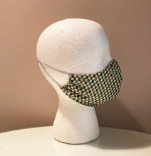 Load image into Gallery viewer, 1950s Vintage Green Print Face Mask