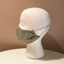 Load image into Gallery viewer, 1950s Vintage Green Print Face Mask