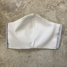 Load image into Gallery viewer, 1960s Sea Foam Green Floral Print Face Mask