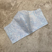 Load image into Gallery viewer, 1980s Vintage Blue Paisley Print Face Mask