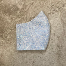 Load image into Gallery viewer, 1980s Vintage Blue Paisley Print Face Mask