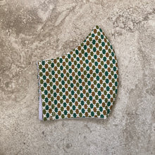 Load image into Gallery viewer, 1950s Vintage Green Print Face Mask