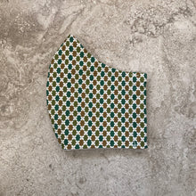 Load image into Gallery viewer, 1950s Vintage Green Print Face Mask