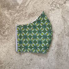 Load image into Gallery viewer, 1950s Vintage Green Retro Print Face Mask