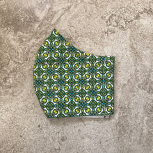 Load image into Gallery viewer, 1950s Vintage Green Retro Print Face Mask