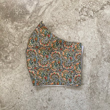 Load image into Gallery viewer, 1960s Vintage Green Paisley Print Face Mask