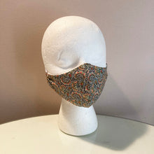 Load image into Gallery viewer, 1960s Vintage Green Paisley Print Face Mask