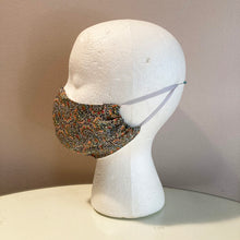 Load image into Gallery viewer, 1960s Vintage Green Paisley Print Face Mask