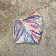 Load image into Gallery viewer, 1980s Vintage Watercolor Leaves Face Mask