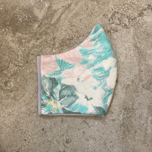 Load image into Gallery viewer, 1980s Vintage Floral Watercolor Face Mask