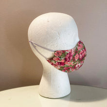 Load image into Gallery viewer, 1960s Vintage Pink Flower Face Mask