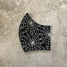 Load image into Gallery viewer, Vintage Glow in the Dark Spider Web Face Mask
