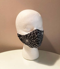 Load image into Gallery viewer, Vintage Glow in the Dark Spider Web Face Mask