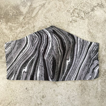 Load image into Gallery viewer, Black and White Marble Print Face Mask