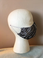 Load image into Gallery viewer, Black and White Marble Print Face Mask