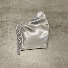 Load image into Gallery viewer, Liquid Silver Mirror Wet Look Face Mask