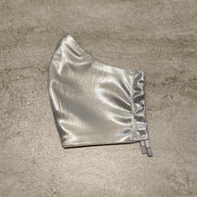 Load image into Gallery viewer, Liquid Silver Mirror Wet Look Face Mask